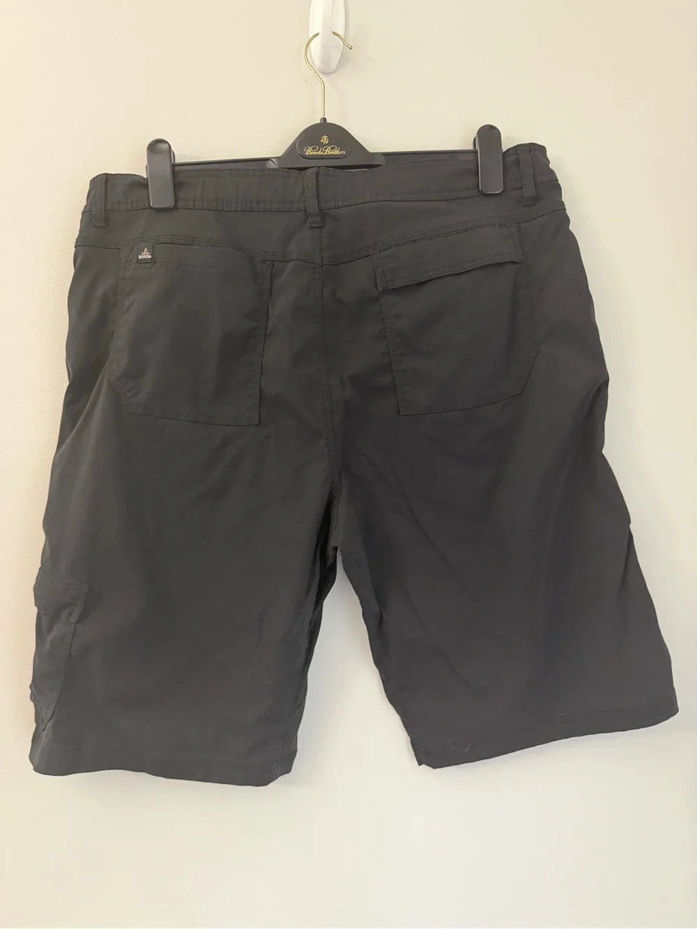Prana Zion Mens Charcoal  Grey Hiking Cargo Shorts Size 40x11 Stretch Zion